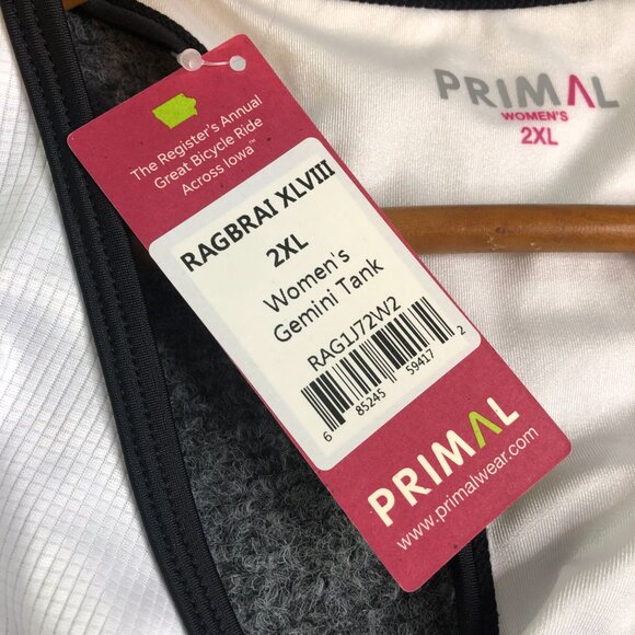 Primal Ragbrai Cycling Jersey Womens 2XL Tank Built in Bra ON THE ROAD AGAIN - Picture 5 of 11
